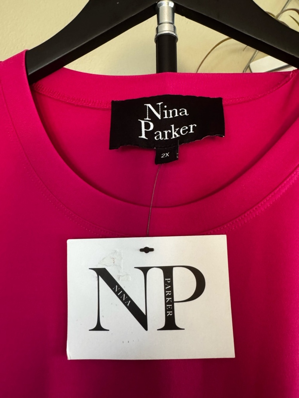 Parker Asymmetric Dress in Bright Magenta - Picture 2 of 4